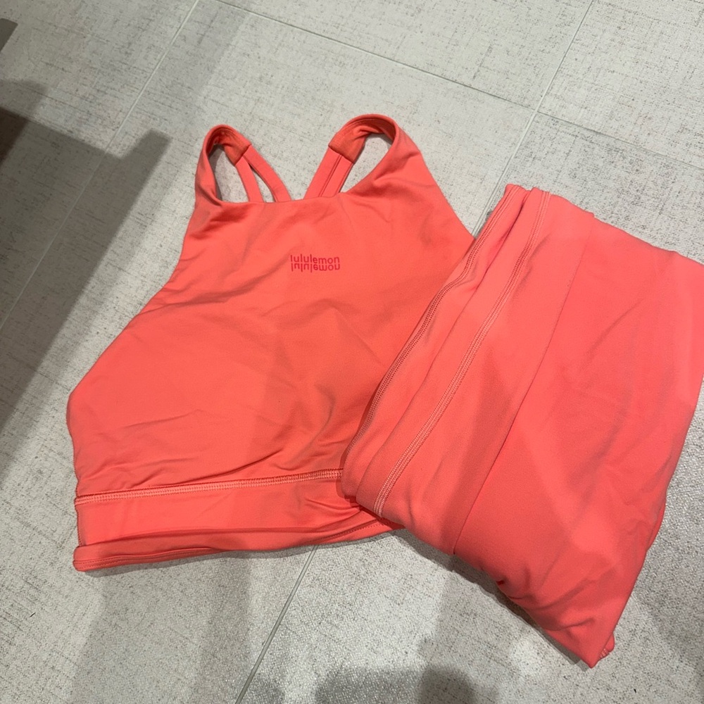 Lululemon align set. Pink. Pants size 6. Top size 8. Worn a couple of times